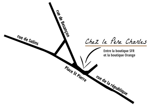 Plan d'accès - Chez le Père Charles